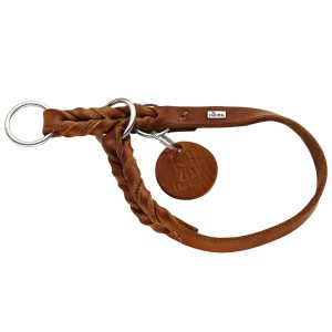 Hunter dressuursliphalsband Solid Education cognac