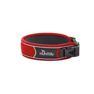 Halsband Divo nylon/polyester, rood/grijs